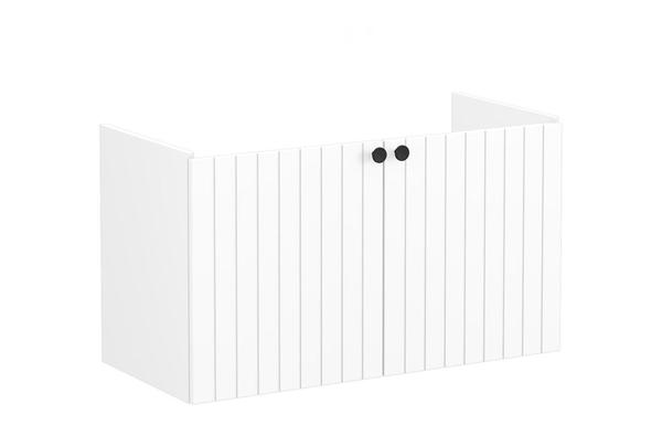 VitrA Root Groove 100cm 2 Door Washbasin Unit - Matt White